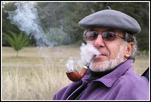 Jan enjoying a pipe