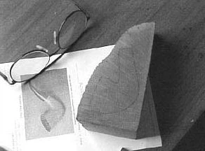 Step 1: Selected block of briar is marked with the pipe's outer shape to best utilize the grain within the block.